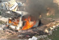 السيارة المستهدفة غربي حلب - متداول